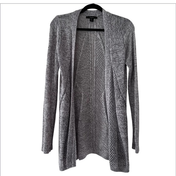 EUC Tahari Linen Blend Open Knit Cardigan in Gray size Large - Picture 1 of 9